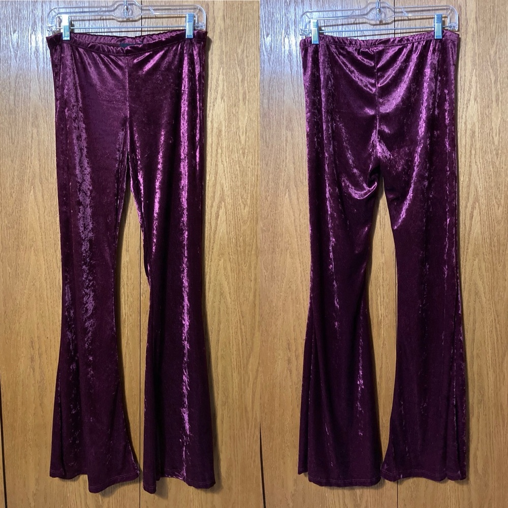 🩷 Plum Velvet Flare Pants 🩷